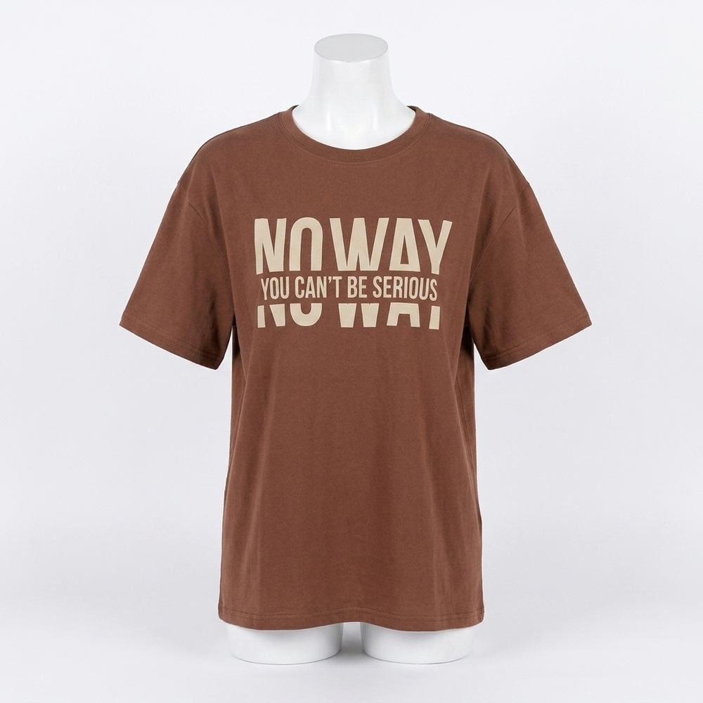NEW AMBAR no way printed relaxed fit t-shirt in brown